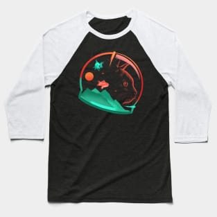 Astrocat - Cat and Space Baseball T-Shirt